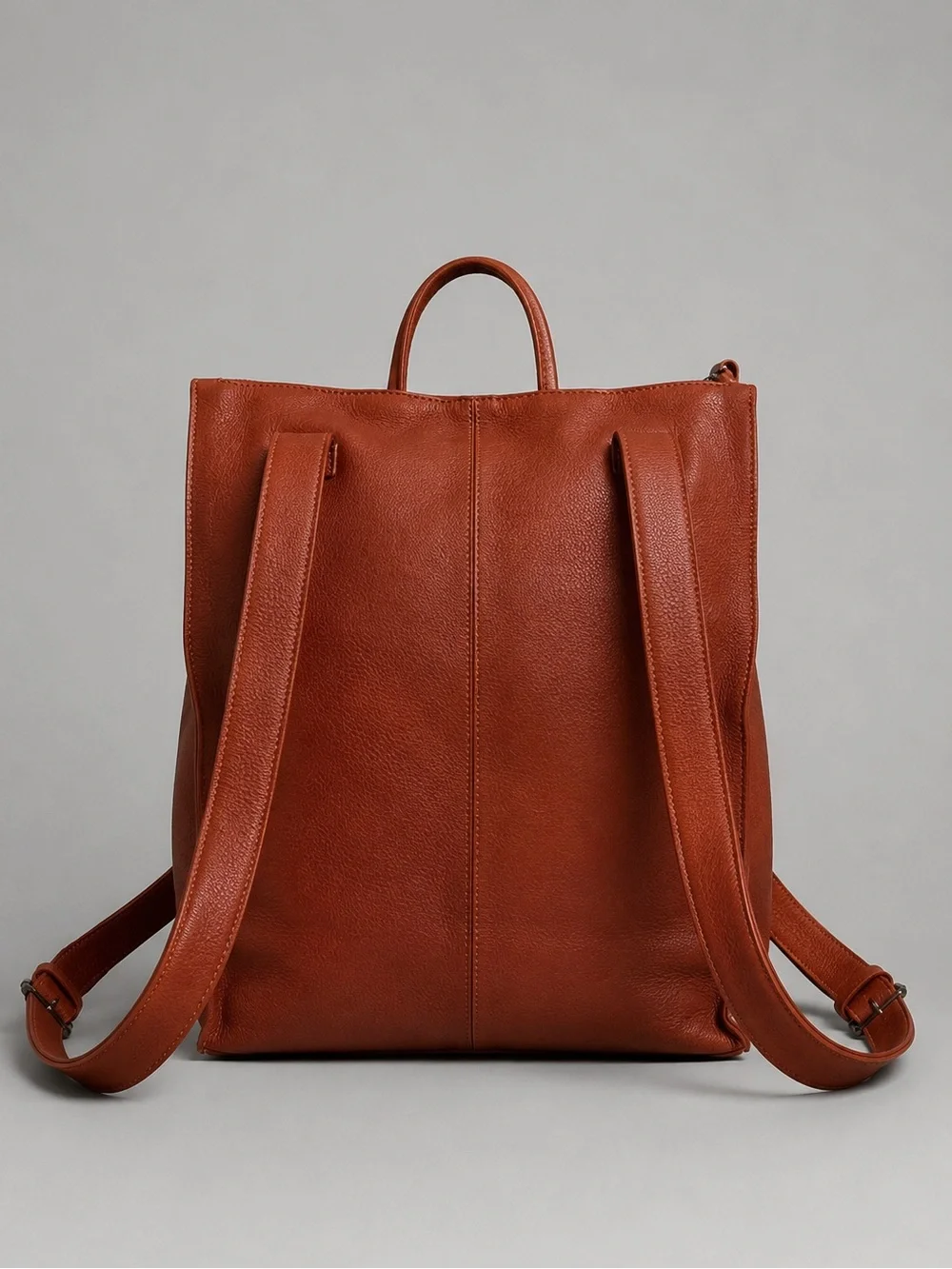Kooba Brown Pebbled Leather BackPack Quiet Luxury Minimalist Academia Bohemian